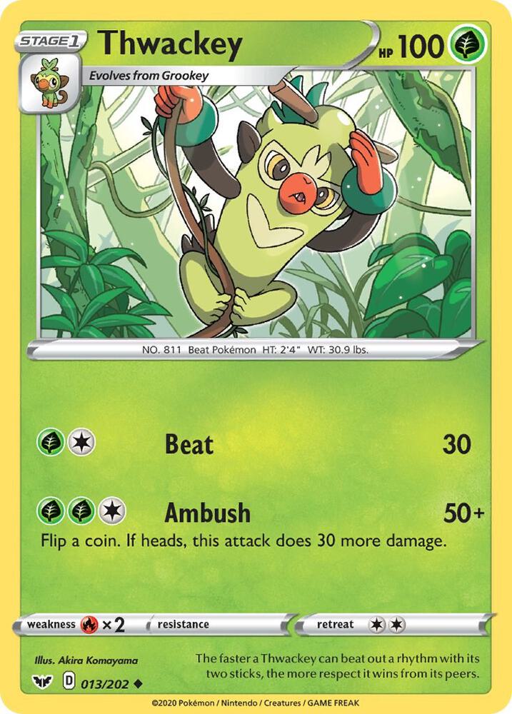 Pokemon - Sword & Shield - Thwackey - 013/202