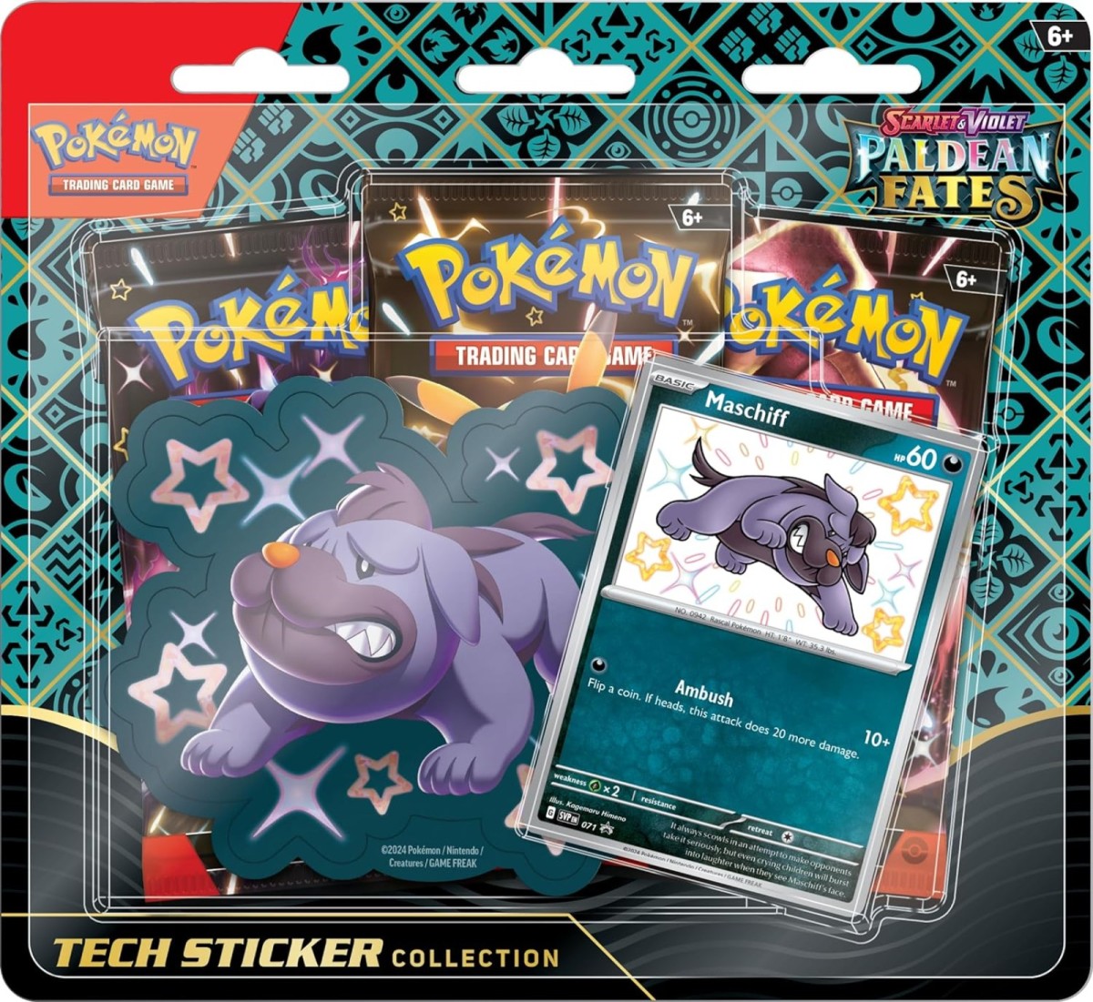 Pokemon TCG: Paldean Fates - Tech Sticker Collection - Maschiff