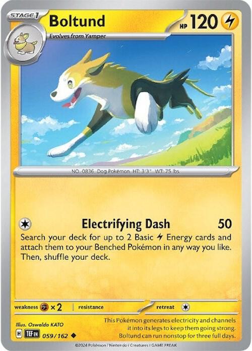 Pokemon - Temporal Forces - Boltund - 059/162 - Reverse Holofoil