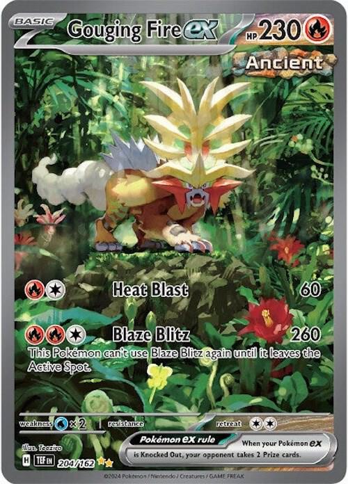 Pokemon - Temporal Forces - Gouging Fire ex - 204/162 - Holofoil