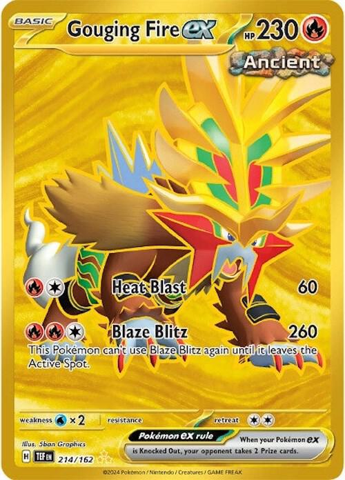 Pokemon - Temporal Forces - Gouging Fire ex - 214/162 - Holofoil