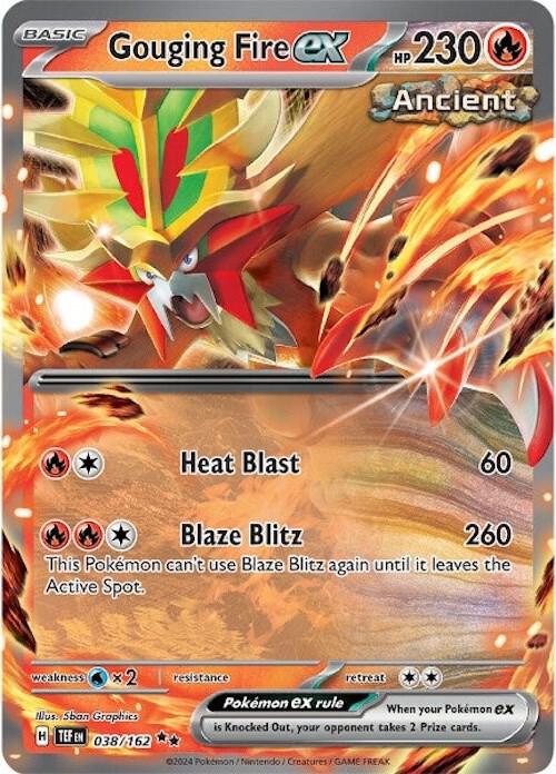 Pokemon - Temporal Forces - Gouging Fire ex - 038/162 - Holofoil