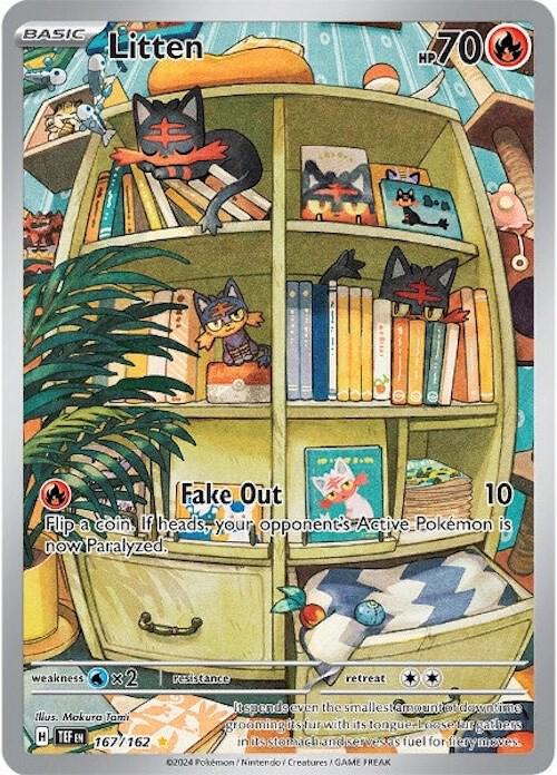 Pokemon - Temporal Forces - Litten - 167/162 - Holofoil