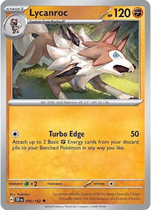 Pokemon - Temporal Forces - Lycanroc - 090/162 - Reverse Holofoil