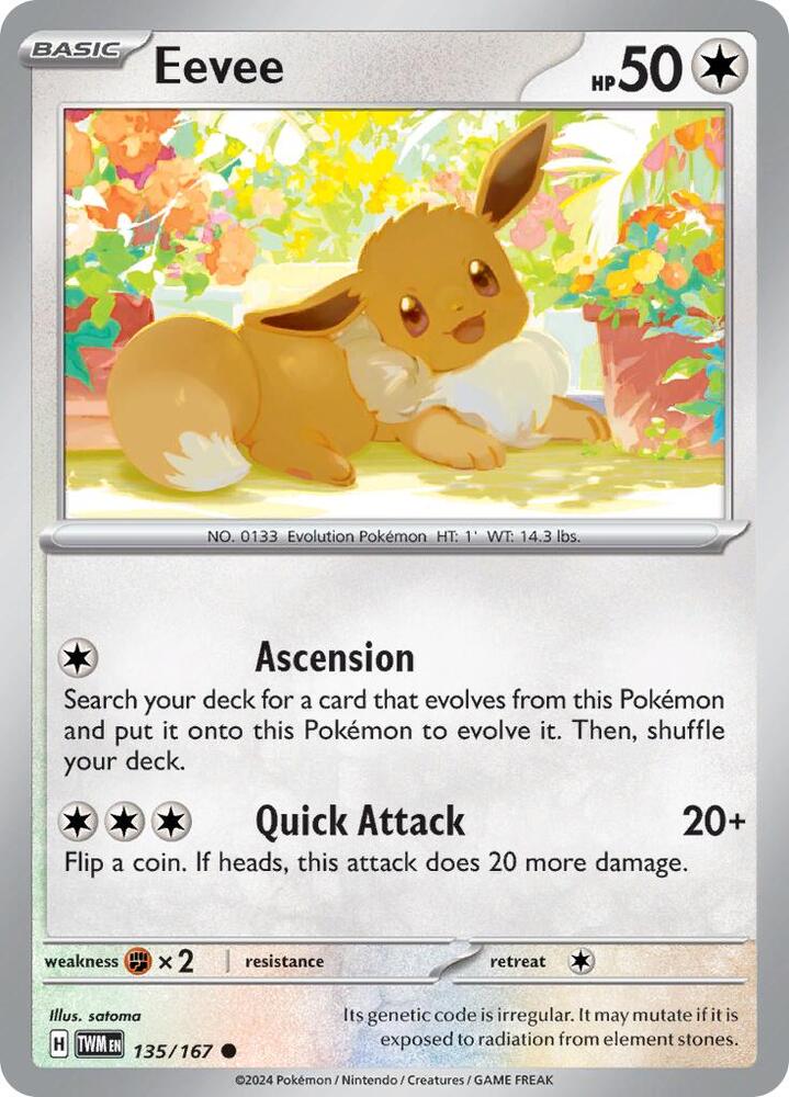 Pokemon - Twilight Masquerade - Eevee - 135/167