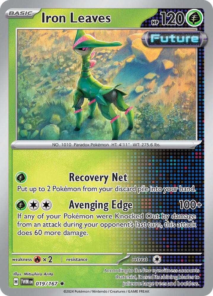 Pokemon - Twilight Masquerade - Iron Leaves - 019/167 - Reverse Holofoil
