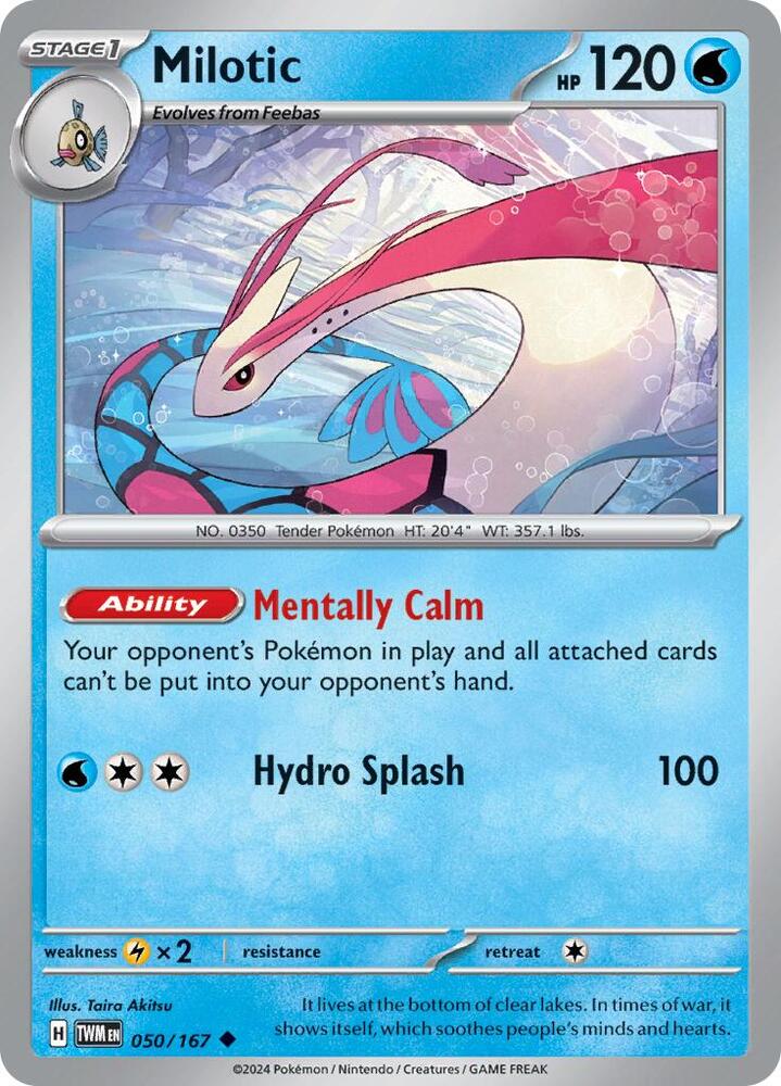 Pokemon - Twilight Masquerade - Milotic - 050/167 - Reverse Holofoil