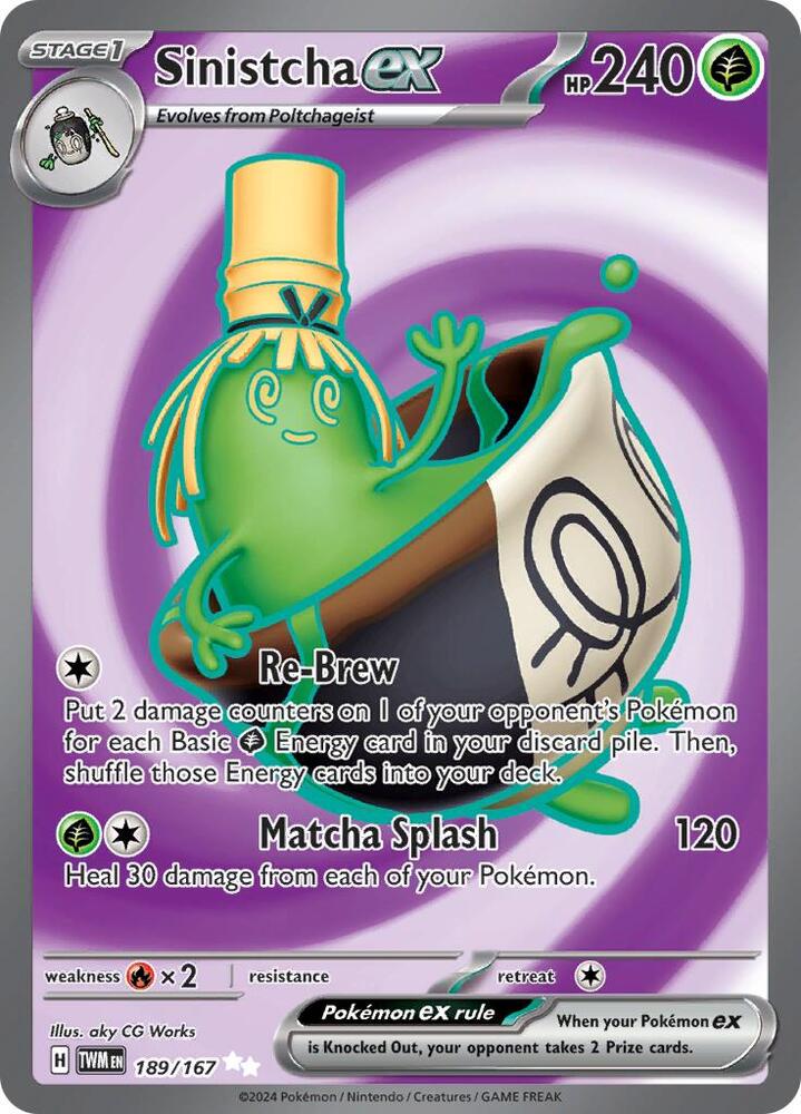 Pokemon - Twilight Masquerade - Sinistcha ex - 189/167 - Holofoil