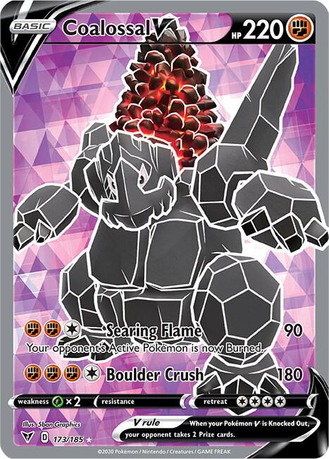 Pokemon - Vivid Voltage - Coalossal V - 173/185 - Holofoil