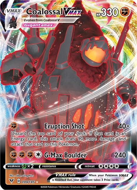 Pokemon - Vivid Voltage - Coalossal VMAX - 099/185 - Holofoil
