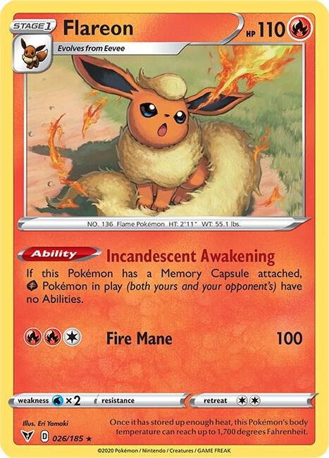 Pokemon - Vivid Voltage - Flareon - 026/185
