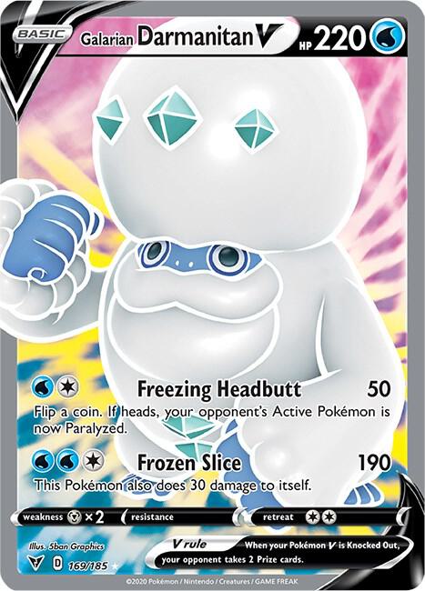 Pokemon - Vivid Voltage - Galarian Darmanitan V - 169/185 - Holofoil