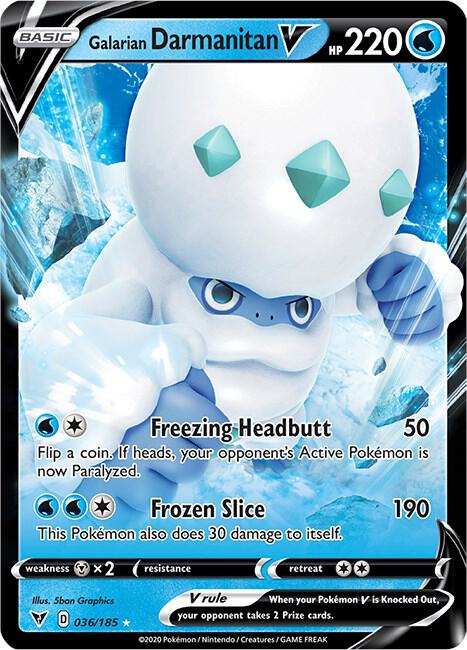Pokemon - Vivid Voltage - Galarian Darmanitan V - 036/185 - Holofoil