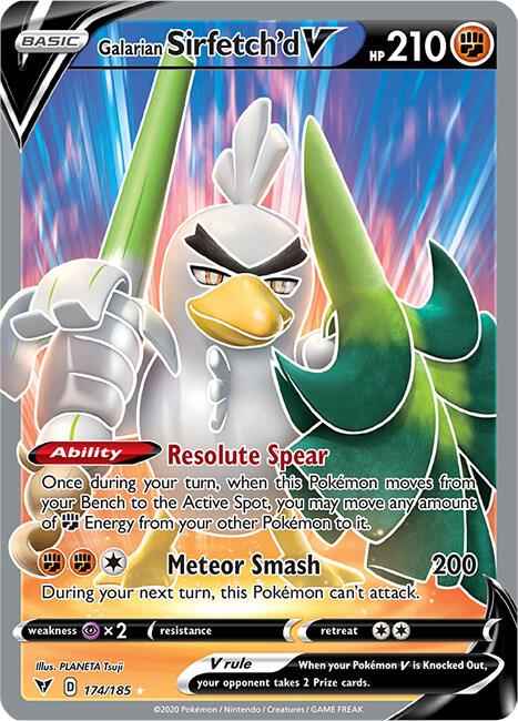 Pokemon - Vivid Voltage - Galarian Sirfetch'd V - 174/185 - Holofoil