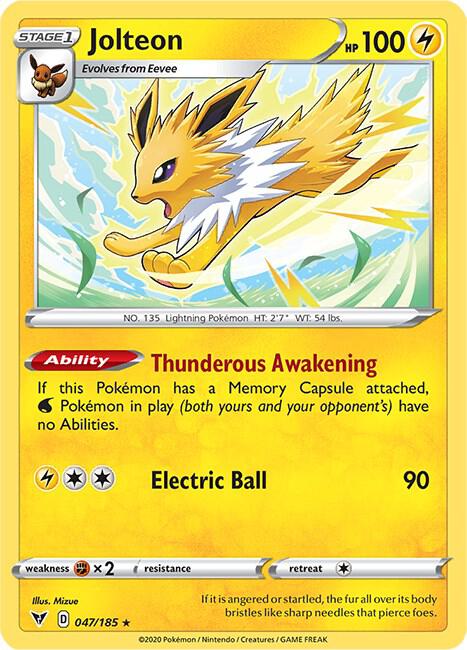 Pokemon - Vivid Voltage - Jolteon - 047/185