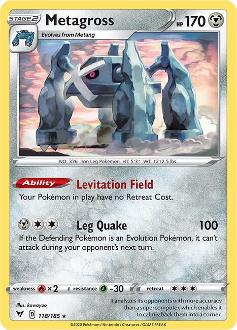 Pokemon - Vivid Voltage - Metagross - 118/185 - Reverse Holofoil