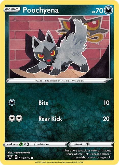 Pokemon - Vivid Voltage - Poochyena - 103/185 - Reverse Holofoil