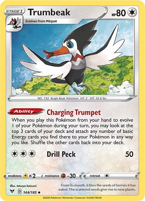 Pokemon - Vivid Voltage - Trumbeak - 144/185 - Reverse Holofoil