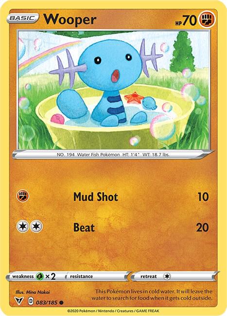 Pokemon - Vivid Voltage - Wooper - 083/185 - Reverse Holofoil