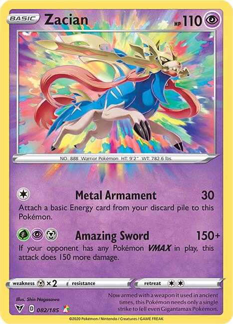 Pokemon - Vivid Voltage - Zacian - 082/185 - Holofoil