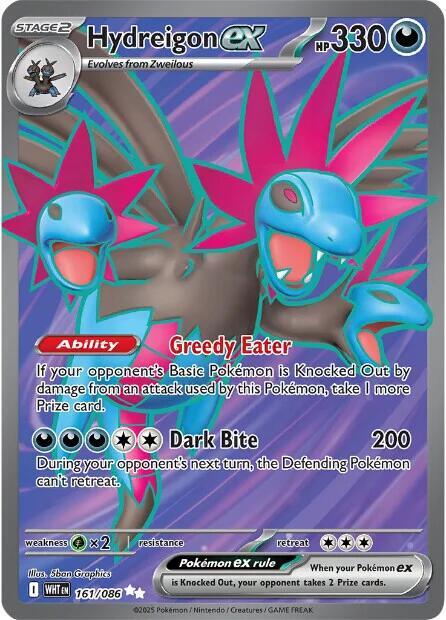 Pokemon - Scarlet & Violet - White Flare - Hydreigon ex - 161/086 - Holofoil