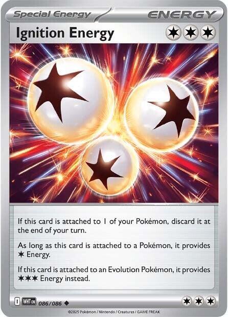 Pokemon - Scarlet & Violet - White Flare - Ignition Energy - 086/086 - Reverse Holofoil