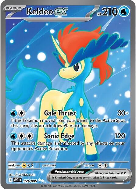 Pokemon - Scarlet & Violet - White Flare - Keldeo ex - 159/086 - Holofoil