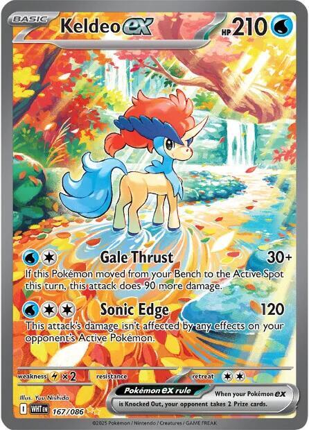 Pokemon - Scarlet & Violet - White Flare - Keldeo ex - 167/086 - Holofoil