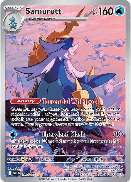 Pokemon - Scarlet & Violet - White Flare - Samurott - 107/086 - Holofoil