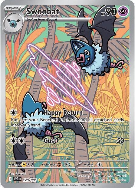 Pokemon - Scarlet & Violet - White Flare - Swoobat - 120/086 - Holofoil