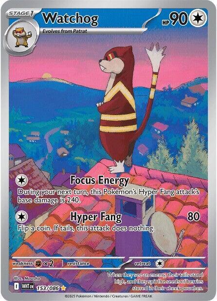 Pokemon - Scarlet & Violet - White Flare - Watchog - 153/086 - Holofoil