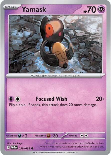 Pokemon - Scarlet & Violet - White Flare - Yamask - 039/086 - Reverse Holofoil