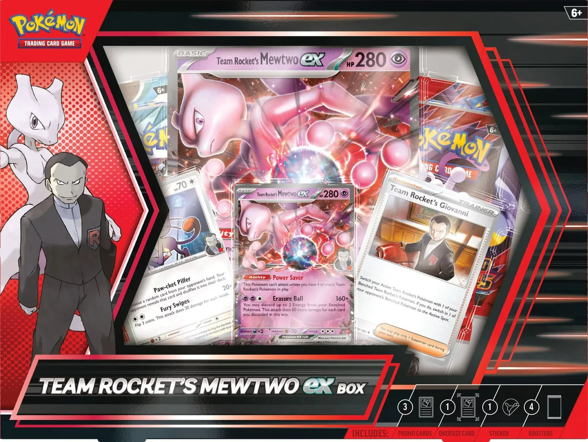Team Rocket’s Mewtwo ex Box Launches June 13th!