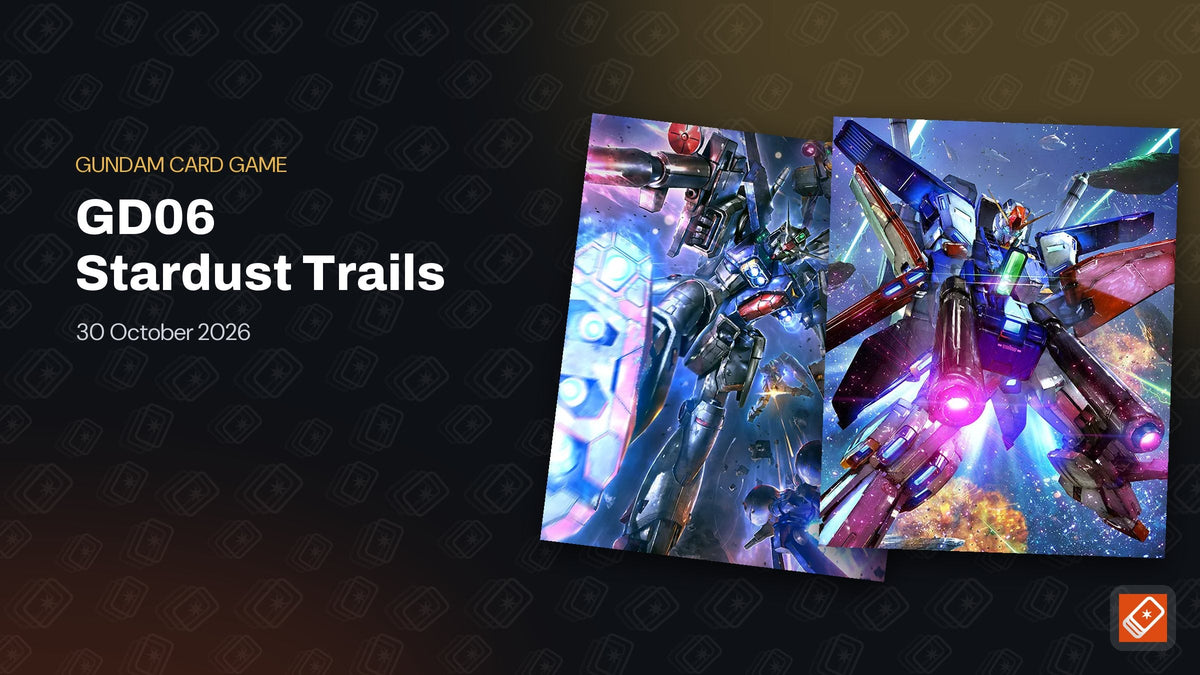 Legend Rare artwork for Gundam GP01 Full Burnern and ZZ Gundam from Gundam Card Game GD06 Stardust Trails