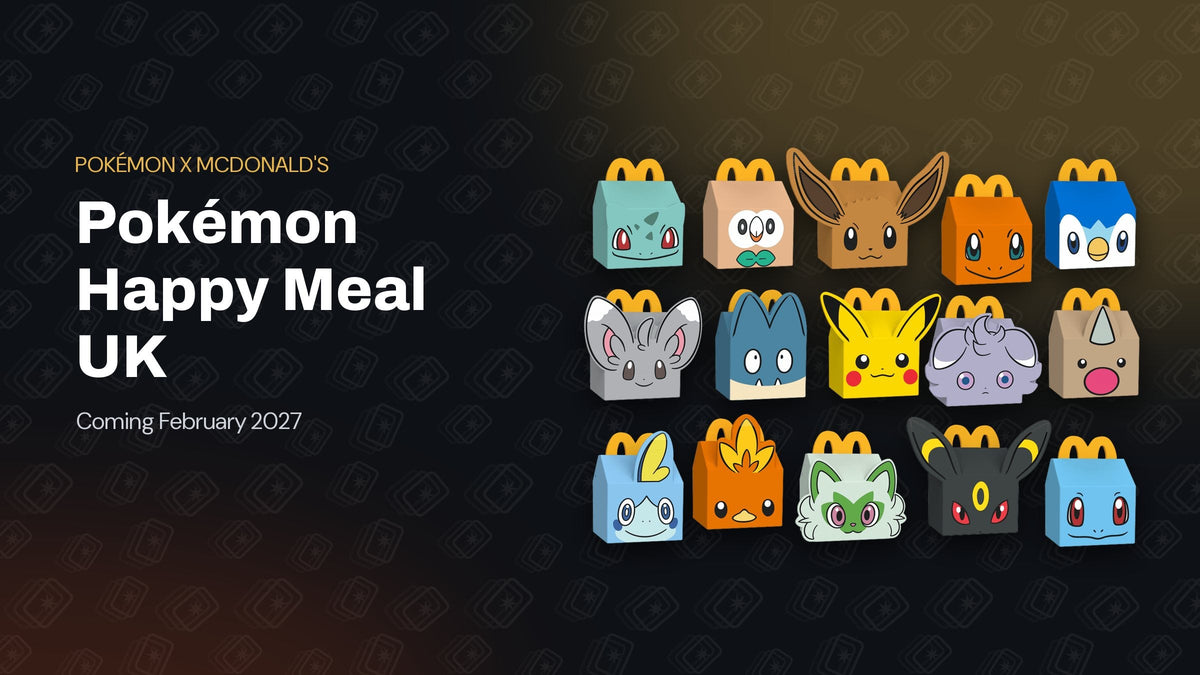McDonald's Pokémon Happy Meal toys: 15 mini Happy Meal boxes including Pikachu, Eevee, Umbreon, Charmander and Squirtle