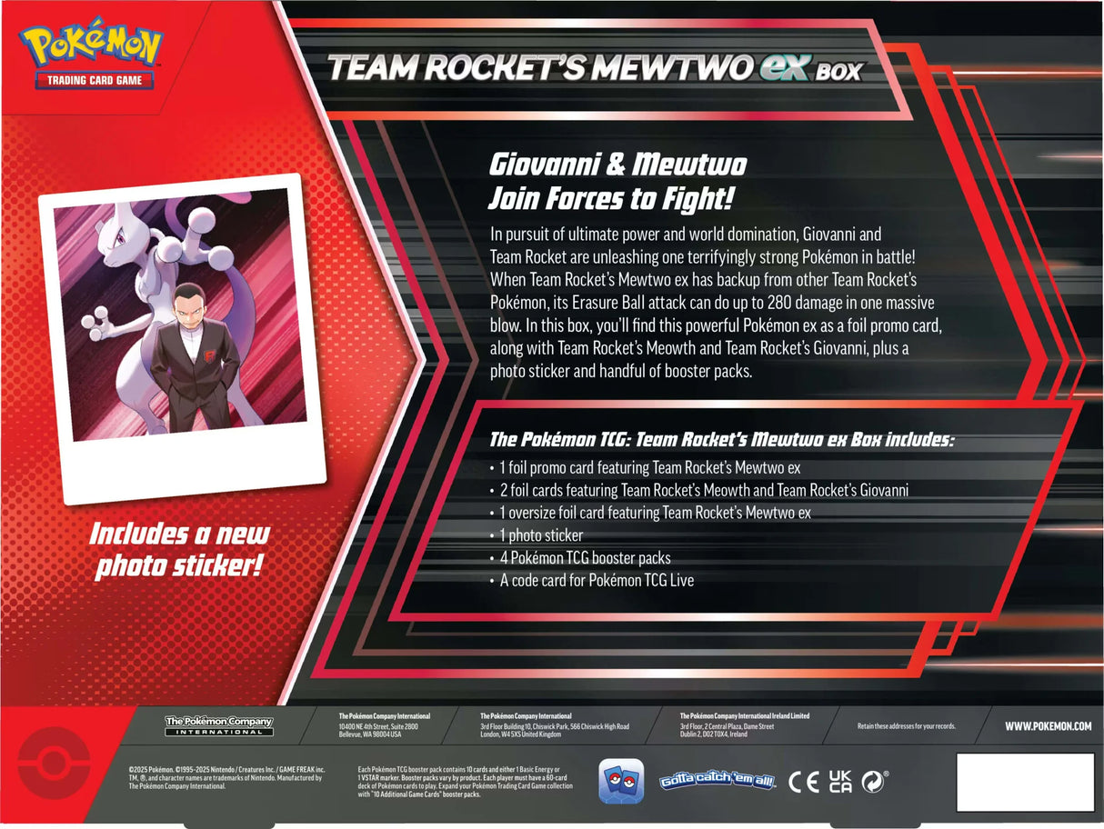 Pokemon TCG: Team Rocket's Mewtwo ex Box