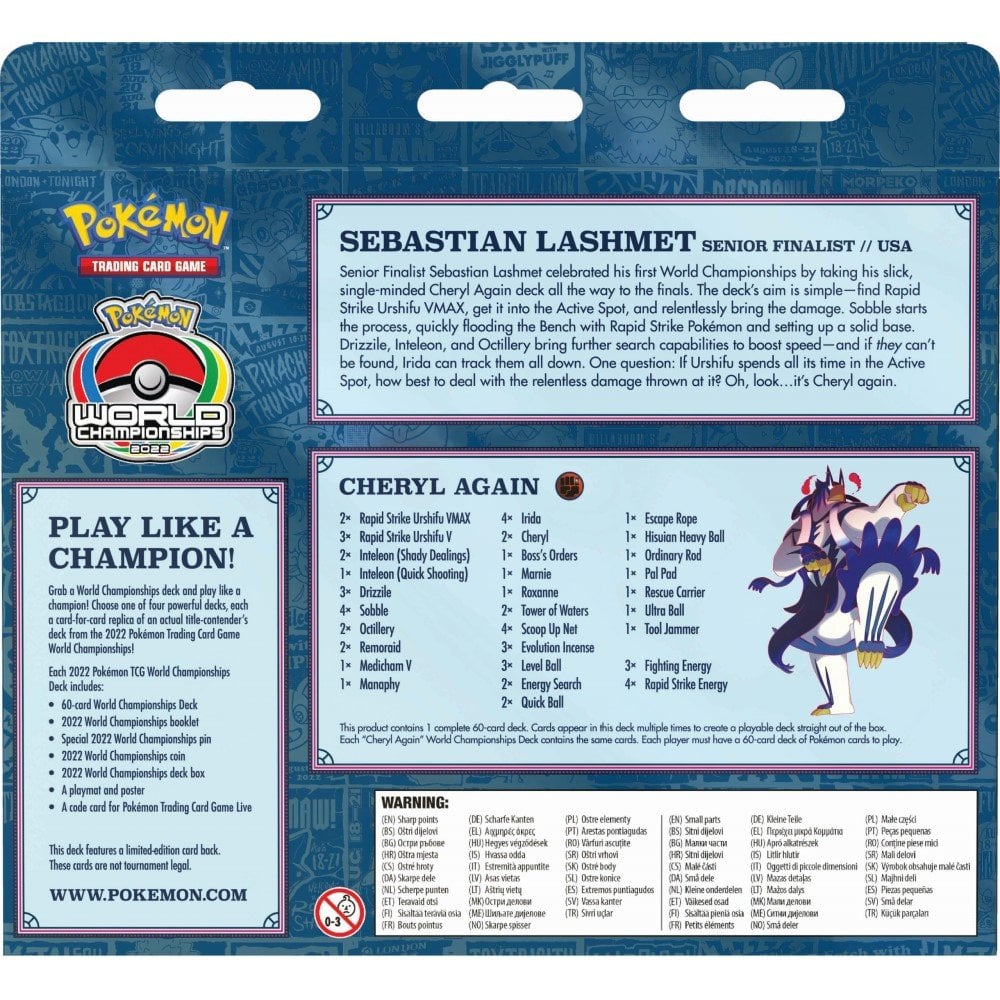 Pokémon TCG: 2022 Pokémon World Championships Deck (Sebastian Lashmet, Urshifu VMAX)