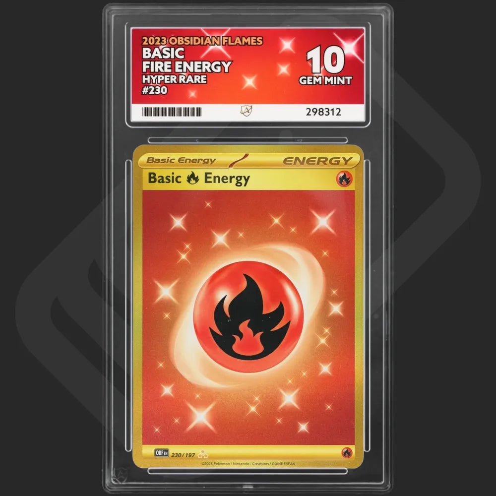 Pokemon - Obsidian Flames - Basic Fire Energy - 230/197 - Ace Grading - Grade 10 Gem Mint