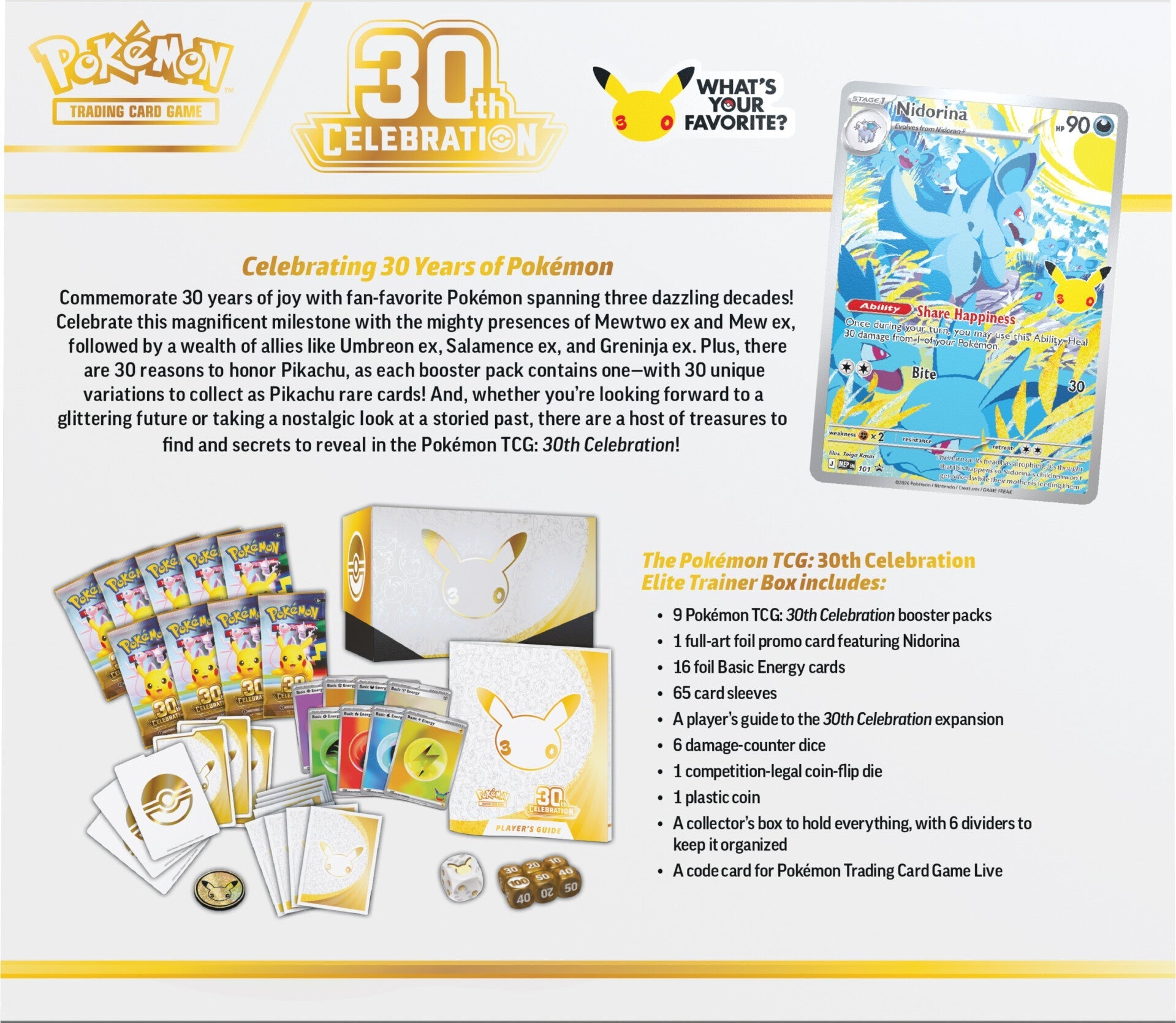 Pokemon TCG: 30th Celebration - Elite Trainer Box