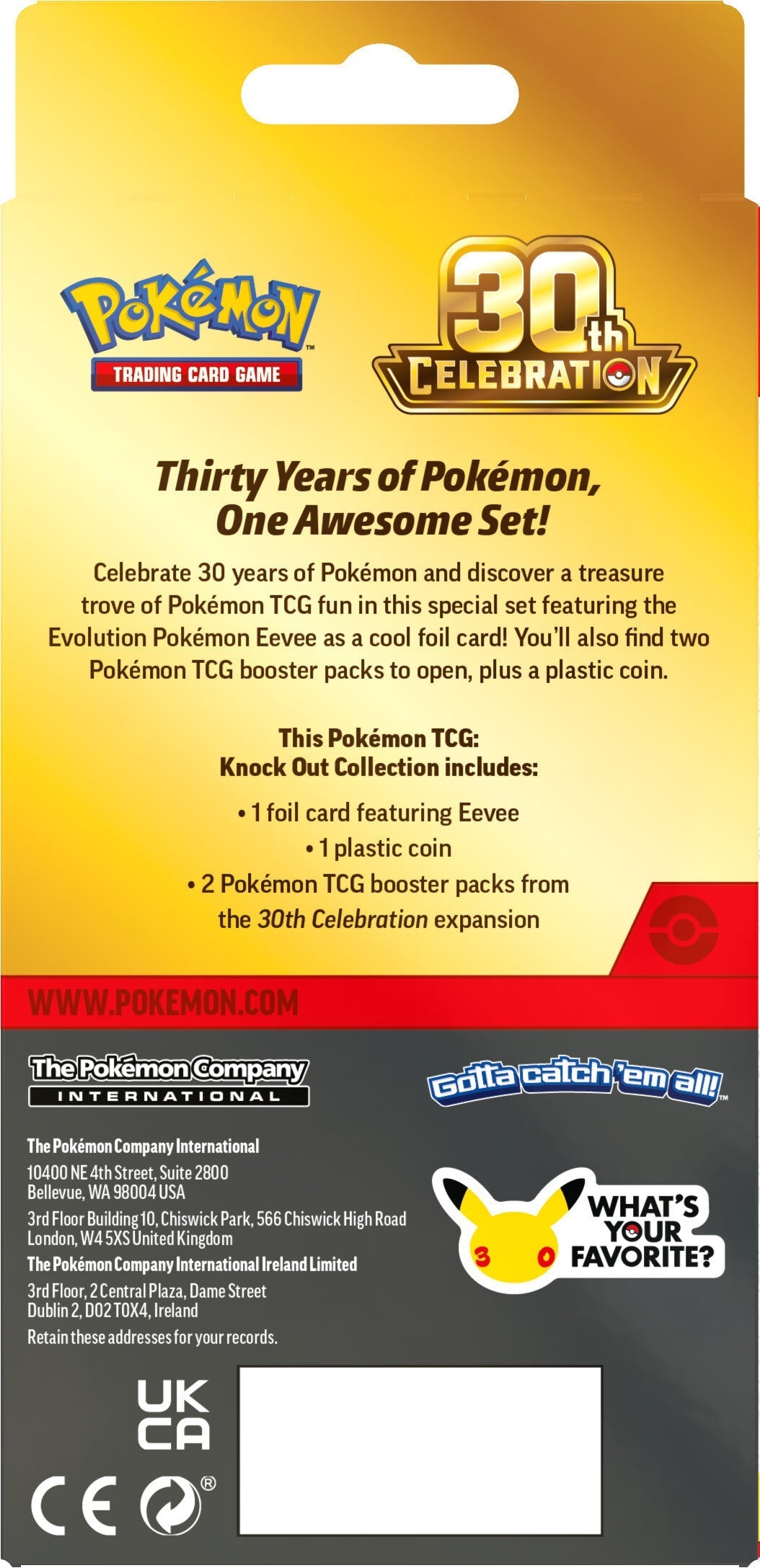 Pokemon TCG: 30th Celebration - Knock Out Collection - Eevee