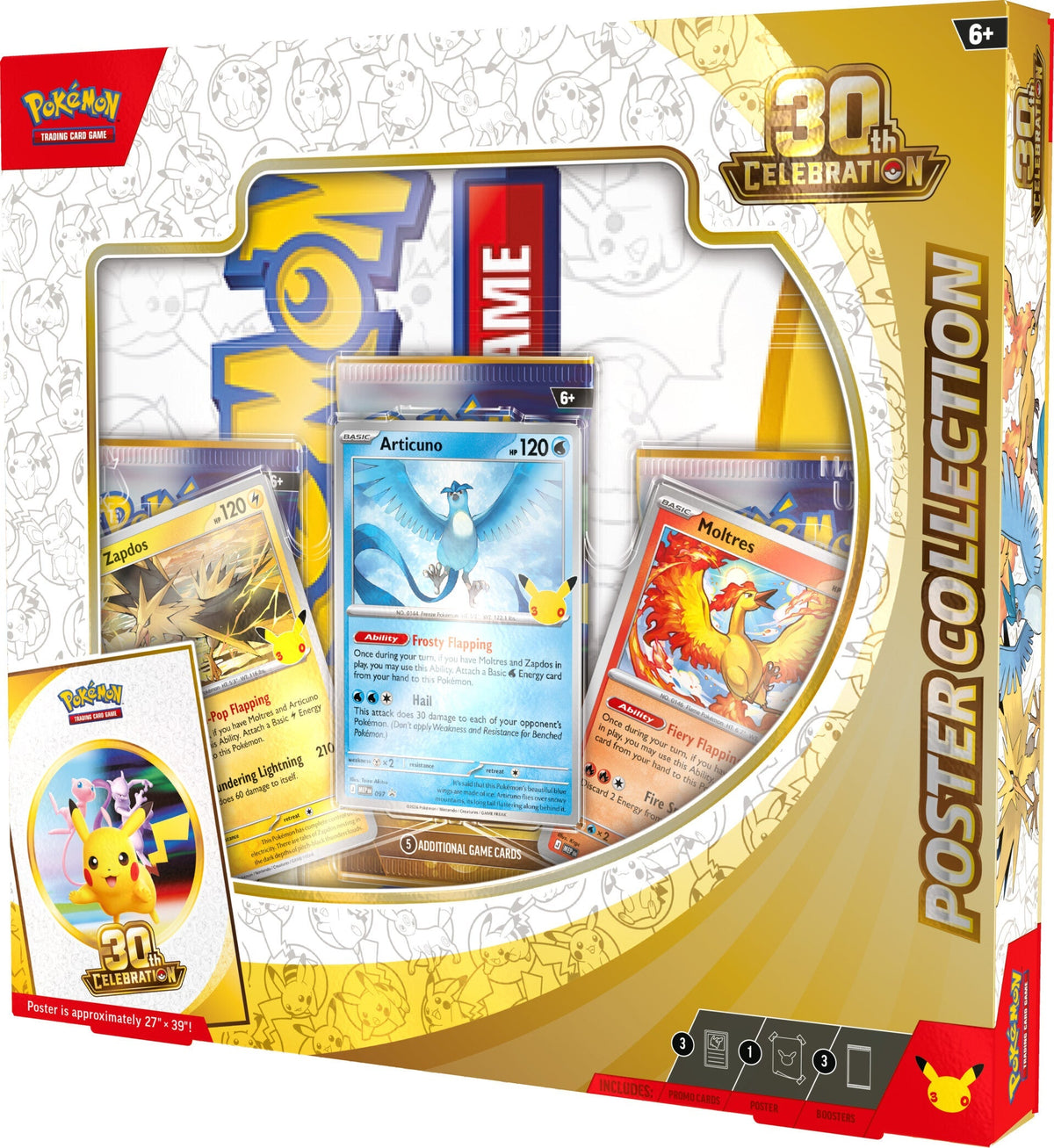 Pokemon TCG: 30th Celebration - Premium Poster Collection - Legendary Birds