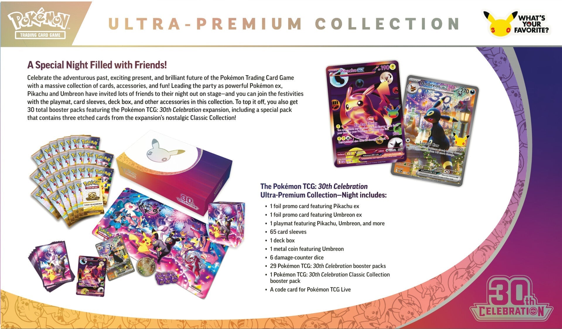 Pokemon TCG: 30th Celebration - Ultra-Premium Collection - Night