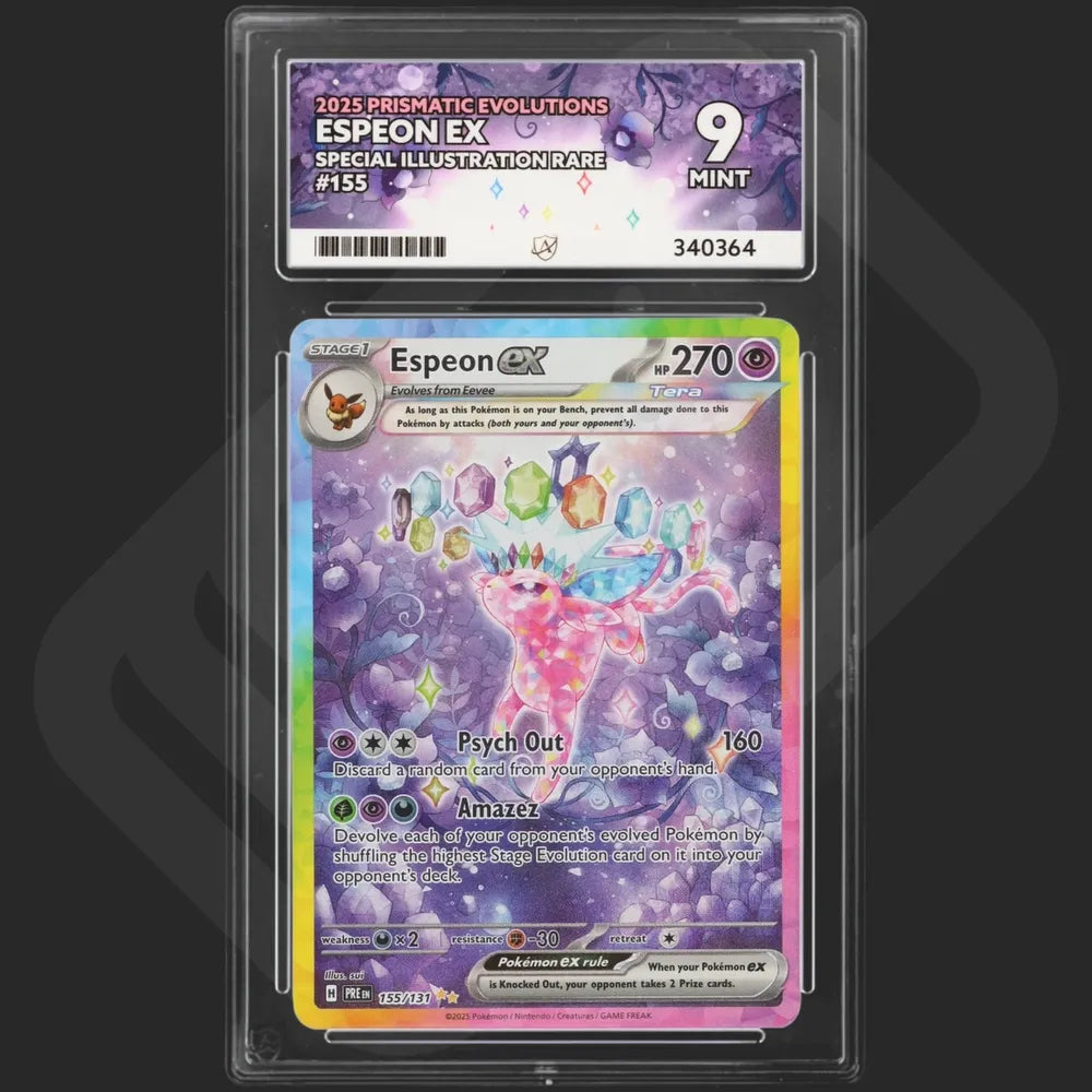 Pokemon - Prismatic Evolutions - Espeon Ex - 155/131 - Ace Grading - Grade 9 Mint