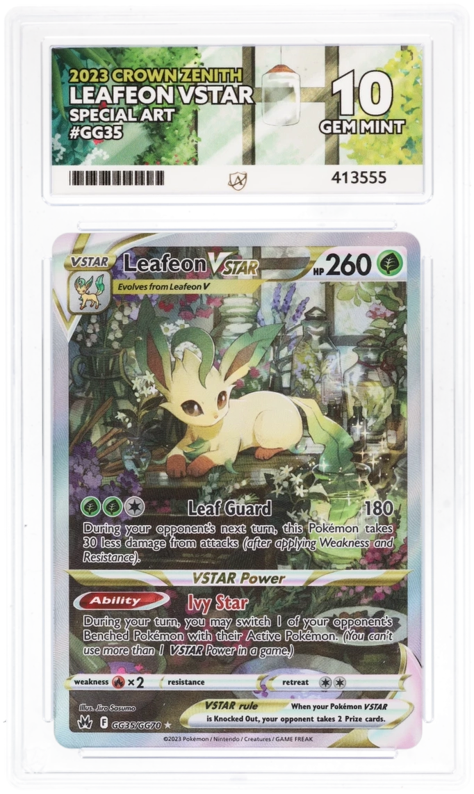 Pokemon - Crown Zenith (2023) - Leafeon VSTAR - GG35/GG70 - Ace Grading - Grade 10