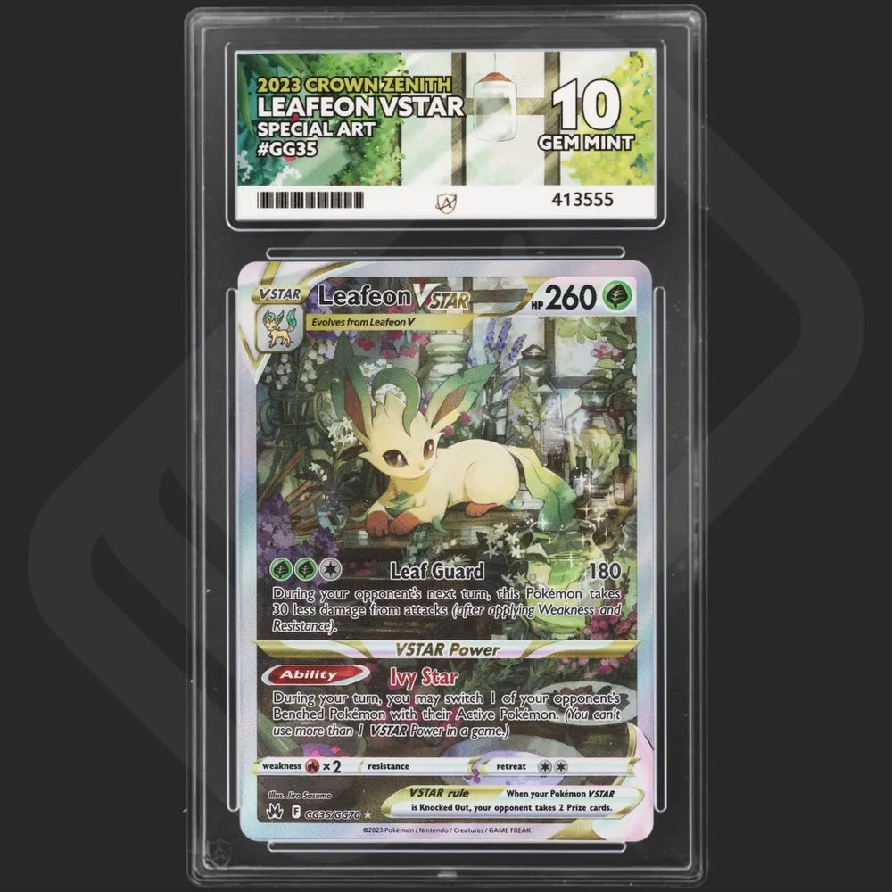 Pokemon - Crown Zenith (2023) - Leafeon VSTAR - GG35/GG70 - Ace Grading - Grade 10