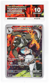 Pokemon - Destined Rivals (2025) - Team Rocket's Houndoom - 191/182 - Ace Grading - Grade 10