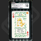 Pokemon - Japanese Playing Cards Green Deck Queen Hearts (1996) - Sandshrew - CGC 10