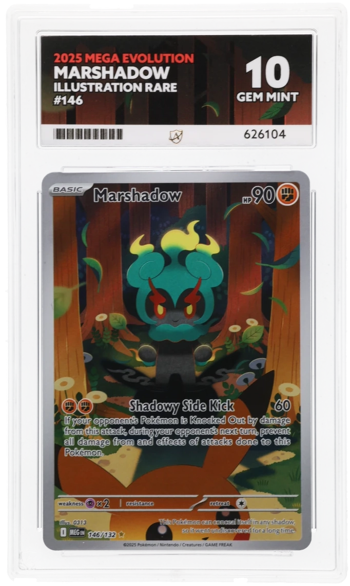 Pokemon - Mega Evolution (2025) - Marshadow - 146/132 - Ace Grading - Grade 10
