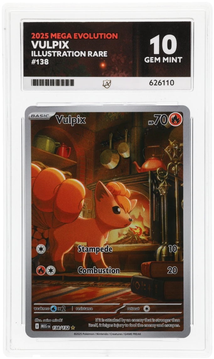 Pokemon - Mega Evolution (2025) - Vulpix - 138/132 - Ace Grading - Grade 10