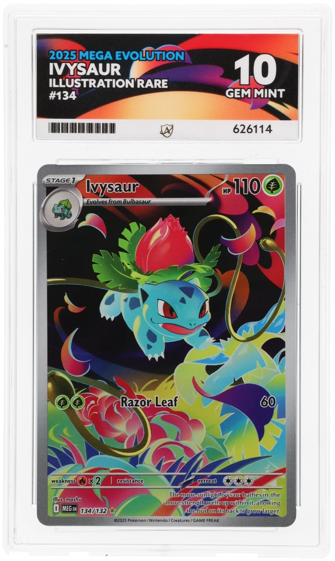 Pokemon - Mega Evolution (2025) - Ivysaur - 134/132 - Ace Grading - Grade 10